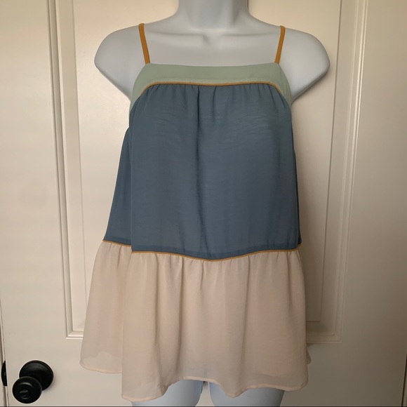 NWT LOFT Colorblock Strappy Babydoll Cami - Picture 8 of 9